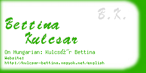 bettina kulcsar business card